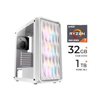 PC RYZEN 7 5700G, 4.6GHZ, 8 NÚCLEOS / 32GB RAM DDR4 / 1TB SSD M.2/ FUENTE 550W