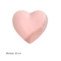 Plato de Corazón Rosado 20CMS MERIDA - San Valentín