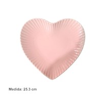 Plato de Corazón Rosado 25.3CMS MERIDA - San Valentín