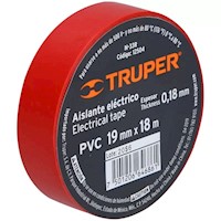 Cinta Aislante Roja 19 mm X 18 m Truper 12504