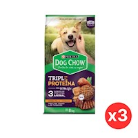 Dog Chow Triple Proteína 8 kg x3