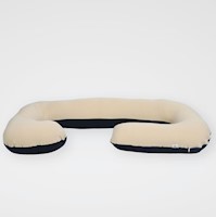 COJÍN MULTIFUNCIONAL - ALMOHADA DE EMBARAZO AZUL/BEIGE