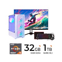 PC Gamer AMD Ryzen 5 5600GT 32GB RAM 1TB SSD 23.8" Monitor FHD