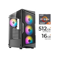 PC Gamer Ryzen 5 5600GT, B550M, 16GB RAM, 512GB SSD, 650W Fuente BRONZE