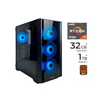 PC Gamer Ryzen 7 5700G, B550M, 32GB RAM, SSD 1TB, 650w