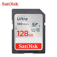 Memoria SD SANDISK ULTRA 128GB de 140mb/s