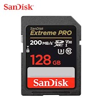 Memoria SD SANDISK EXTREME PRO 128GB de 200mb/s