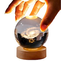 Esfera Con Diseño 3D Mini Lámpara De Luz Cálida Modelo Galaxia
