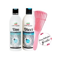 Shampoo UNO Antiresiduos + Dieci Mascara Capilar La Brasiliana