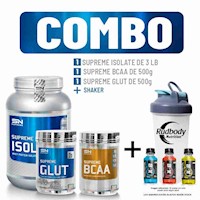 SUPREME-SUPREM ISOLATE 3LB VAINILLA+BCAA 500G BLUEBERRY+SUPREME GLUT 500G+SHAKER