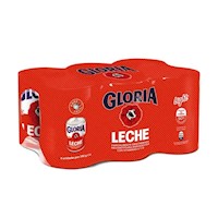 Leche Reconstituida GLORIA Light Lata 390g Paquete 6u