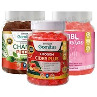 PACK 3 GOMITAS CHANCA PIEDRA + LIPOGOM CIDER PLUS + BBL SOTTCOR