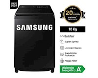 Lavadora Samsung EcoBubble 18kg Negro WA18CG6745BVPE