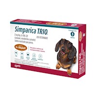 Simparica Trio Antipulgas para perros 5.1 a 10kg x 3 Tab