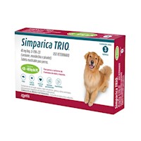 Simparica Trio Antipulgas para perros 20.1 a 40kg x 3 Tab