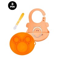 SET DE ALIMENTACION DE SILICONA 3 PIEZAS MICKEY MOD1