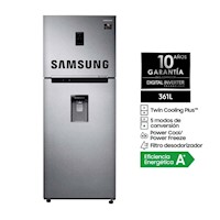 Refrigeradora SAMSUNG Top Freezer Twin Cooling 361L RT35K5930S8/PE Plateada