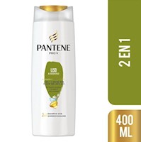 Shampoo Pantene 2en1 Liso & Sedoso  - Frasco 400 ML