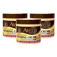 PACK 3 CREMA FACIAL HIDRATANTE AVENA 115G WOKALI
