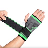 Muñequera con Soporte Deportiva Elástica de Compresión Regulable
