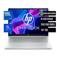 Laptop HP 14" OmniBook 3 Intel Core 5 8GB 512GB Windows 11 Home 14-hu0052la