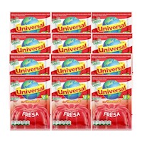 Gelatina UNIVERSAL Sabor a Fresa Bolsa 130g - x24u
