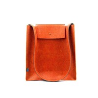 Parker Shoulder bag Large/Super Felt -Mcro Suede/Copper-Stone Grey