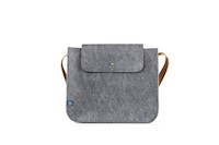 Parker Small Shoulder Bag SUPR FELT \ MCRO LEATHER Elephant Grey \ Oiled