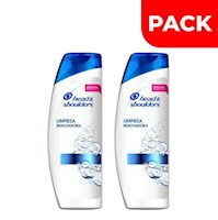 Dúo Pack Shampoo Head & Shoulders 2en1 Limpieza Renovadora - Frasco 375 ML