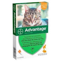 Advantage 0.4 ML Pipeta Antipulgas Gatos Pequeños  0 - 4 KG