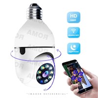 CAMARA FOCO SMART 360° HD WIFI Y VISION NOCTURNA