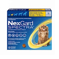 Nexgard Spectra S x 3 Tab 18.75 Mg de 3.6 a 7.5 kg