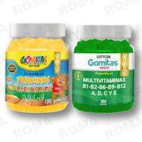 PACK 2 GOMITAS VITAMINAS NIÑOS + MULTIVITAMINAS ADULTOS SOTTCORLABS