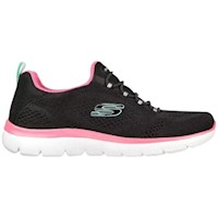 Zapatilla Summits-Perfect Views 149523BKHP Negro-Rosado para Mujer