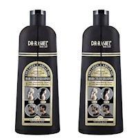 PACK 2 SHAMPOO TINTE COLÁGENO Y ACEITE DE ARGÁN NEGRO 400ML DR RASHEL