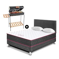 Juego de dormitorio Paraíso Nappy 2PLZ+ Parrilla Mr Grill Cilindrica