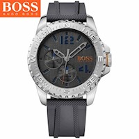 Reloj Hugo Boss Reykjavik 1513412 Para Hombre Acero Inoxidable Correa Silicona Gris