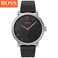 Reloj Hugo Boss Rase 1530115 para Hombre Acero Inoxidable Correa de Cuero Negro