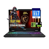 Laptop Gamer MSI Cyborg 15 B2RWEKG Intel Core 7 240H 16GB RAM 512GB SSD 8GB RTX 5050 15.6 FHD Windows 11