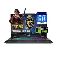 Laptop Gamer MSI Cyborg 17 B2RWFKG Intel Core 7 240H 16GB RAM 512GB SSD 8GB RTX 5060 17.3 FHD Windows 11