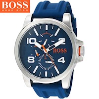 Reloj Hugo Boss Detroit 1550008 Multifuncional para Hombre Correa de Silicona Azul