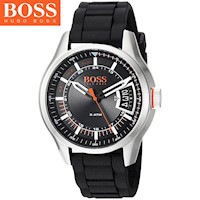 Reloj Hugo Boss Hong Kong 1550048 para Hombre Fecha Correa de Silicona Negro