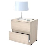 Velador Moderno Pierina Arena 2 Cajones Tu Mesita