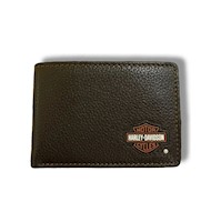 Billetera de Cuero Hayley Davidson Hombre - Marron
