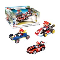 Carrera Go Pack 3 Vehiculos Pull & Speed Mario Kart