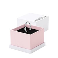 Anillo de plata PANDORA Banda de corazones