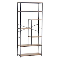 Estante Multinivel Alto Industrial Café 183x80x30
