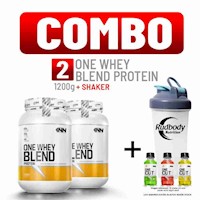 COMBO INNOVATE NUTRITION - 2 ONE WHEY BLEND PROTEIN 1.200 KG. CHOCOLATE + SHAKER