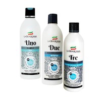 Shampoo Uno + Acondicionador Due + Shampoo Tre 3En1 Sin Sal La Brasiliana 500 Ml