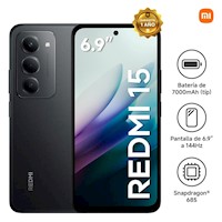 Celular Xiaomi Redmi 15 8GB 256GB Negro 15BLACK